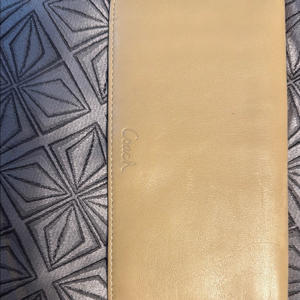 Coach Beige Leather Clutch